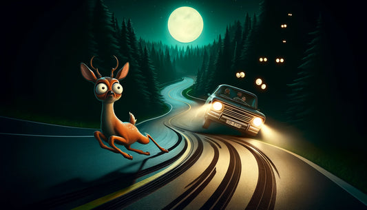 Ciervos y derrapes: Aventuras nocturnas en la carretera