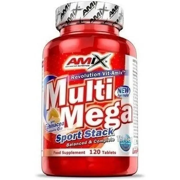 Multi Mega Sports Stack de Amix Nutrition, suplemento multivitamínico en tabletas con vitaminas, minerales y antioxidantes para deportistas y personas activas